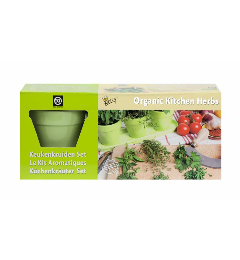 Buzzy Organic Kitchen Herb Set Green