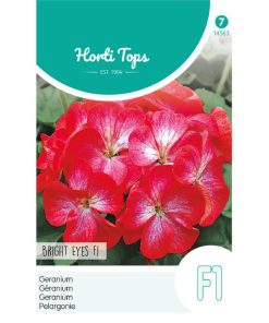 Alternative view of HT Pelargonium, Geranium seeds Bright Eyes F1 10s