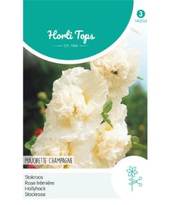HT Althaea (Alcea) Hollyhock Majorette Champagne 1g