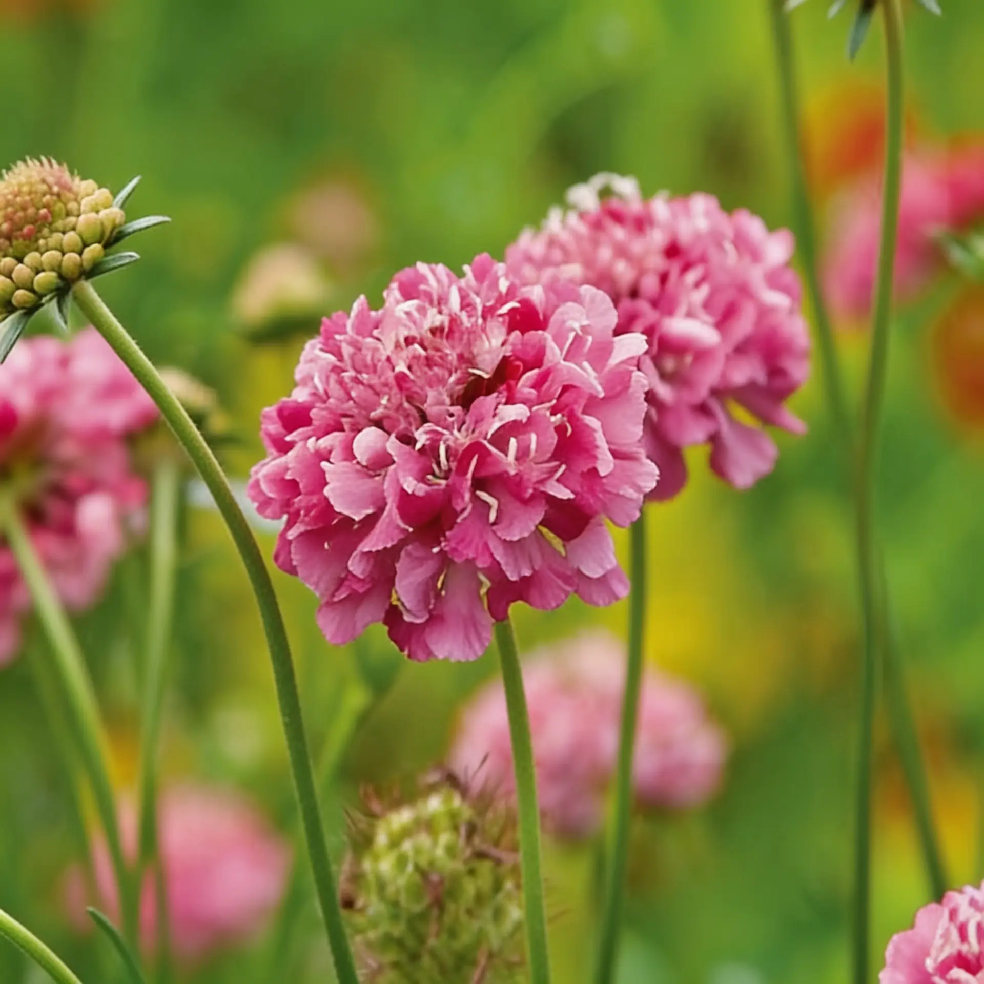 Buzzy Scabiosa Salmon Queen Seeds 0.5g | Fragrant Salmon-Pink Cut Flowers - Image 3