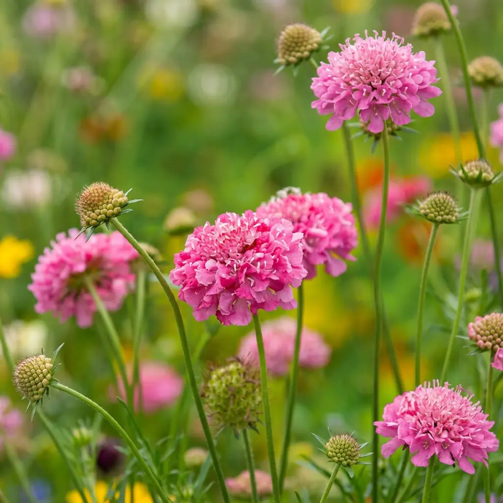 Buzzy Scabiosa Salmon Queen Seeds 0.5g | Fragrant Salmon-Pink Cut Flowers - Image 2