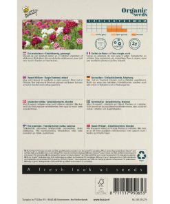 Alternative view of Buzzy® Organic Dianthus Sweet William Mix BIO 1g