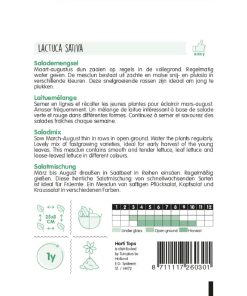 Alternative view of HT Baby Leaf Lettuce Mix Seeds 3g