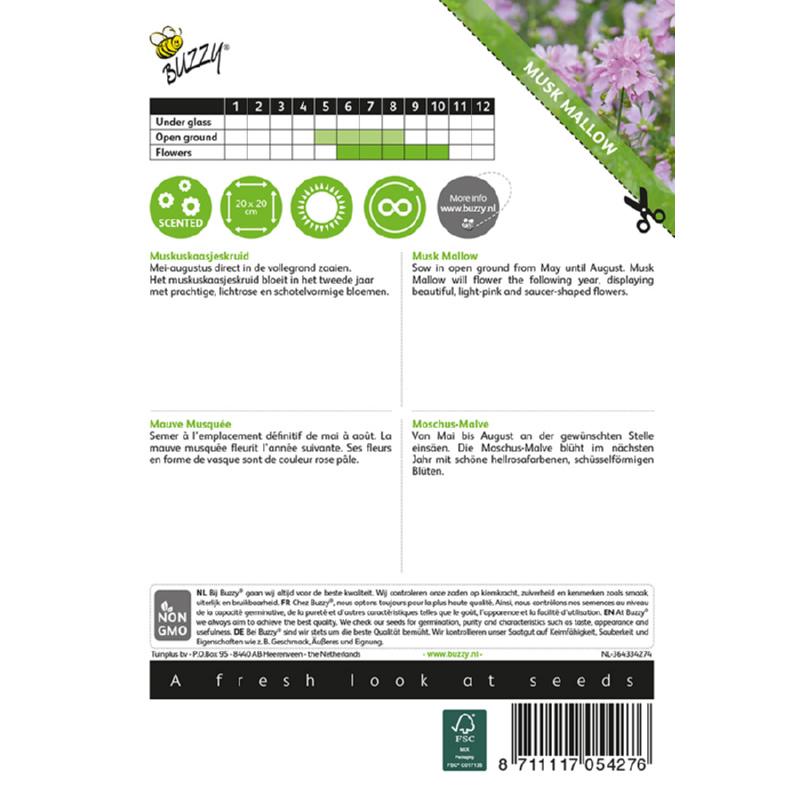 Buzzy Musk Mallow Pink Seeds 0.5g - Image 3