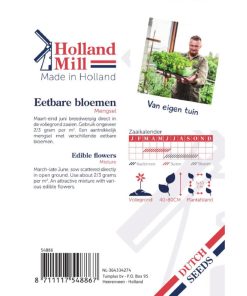 Alternative view of Holland Mill Edible Flower Mixture Seeds 1.5g