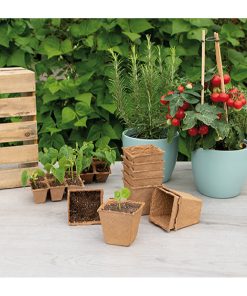 887302-SOGO Organic Pots 8cm square 10 pcs.