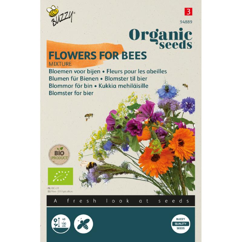 Buzzy Organic Bee Flower Mix Seeds 2g