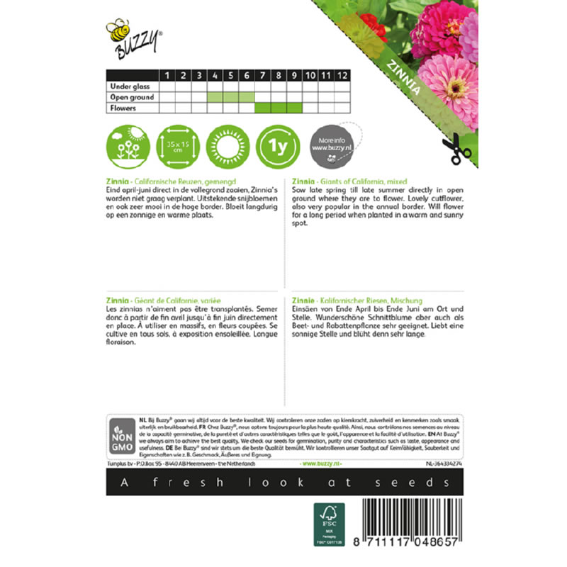 California Giant Zinnia Mixed